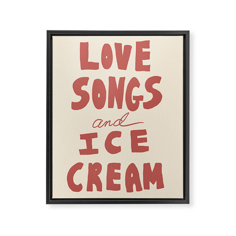 Love Songs & Ice Cream Framed Canvas Print Gallery Image 6
