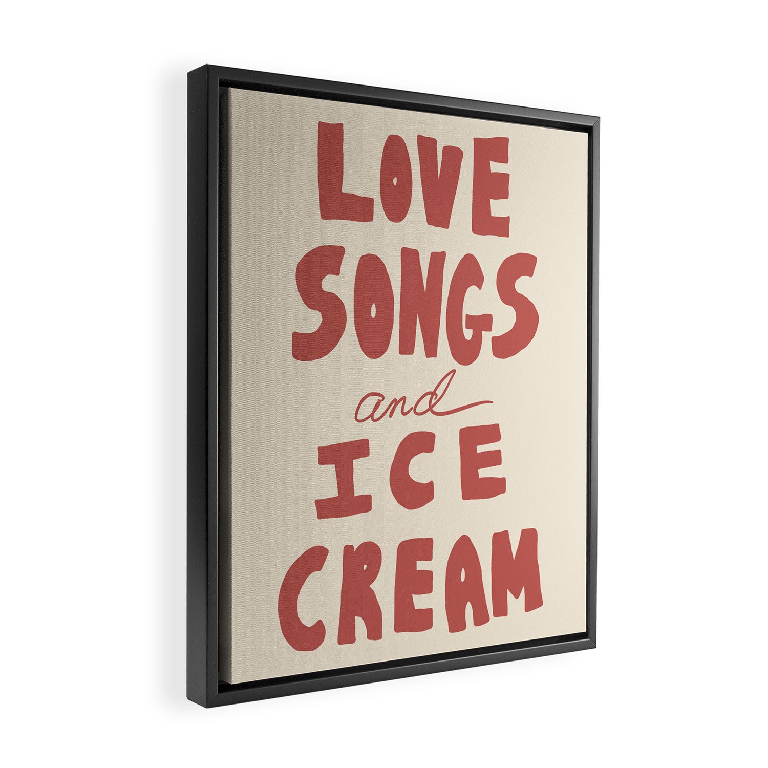 Love Songs & Ice Cream Framed Canvas Print Gallery Image 2