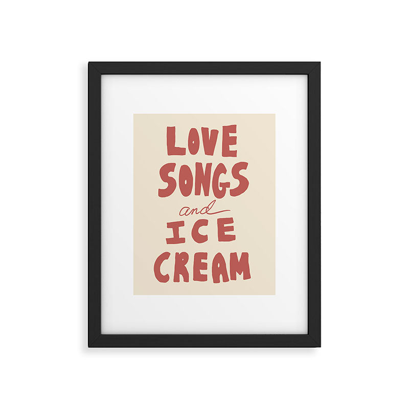 Love Songs & Ice Cream Framed Art Print Gallery Image 5