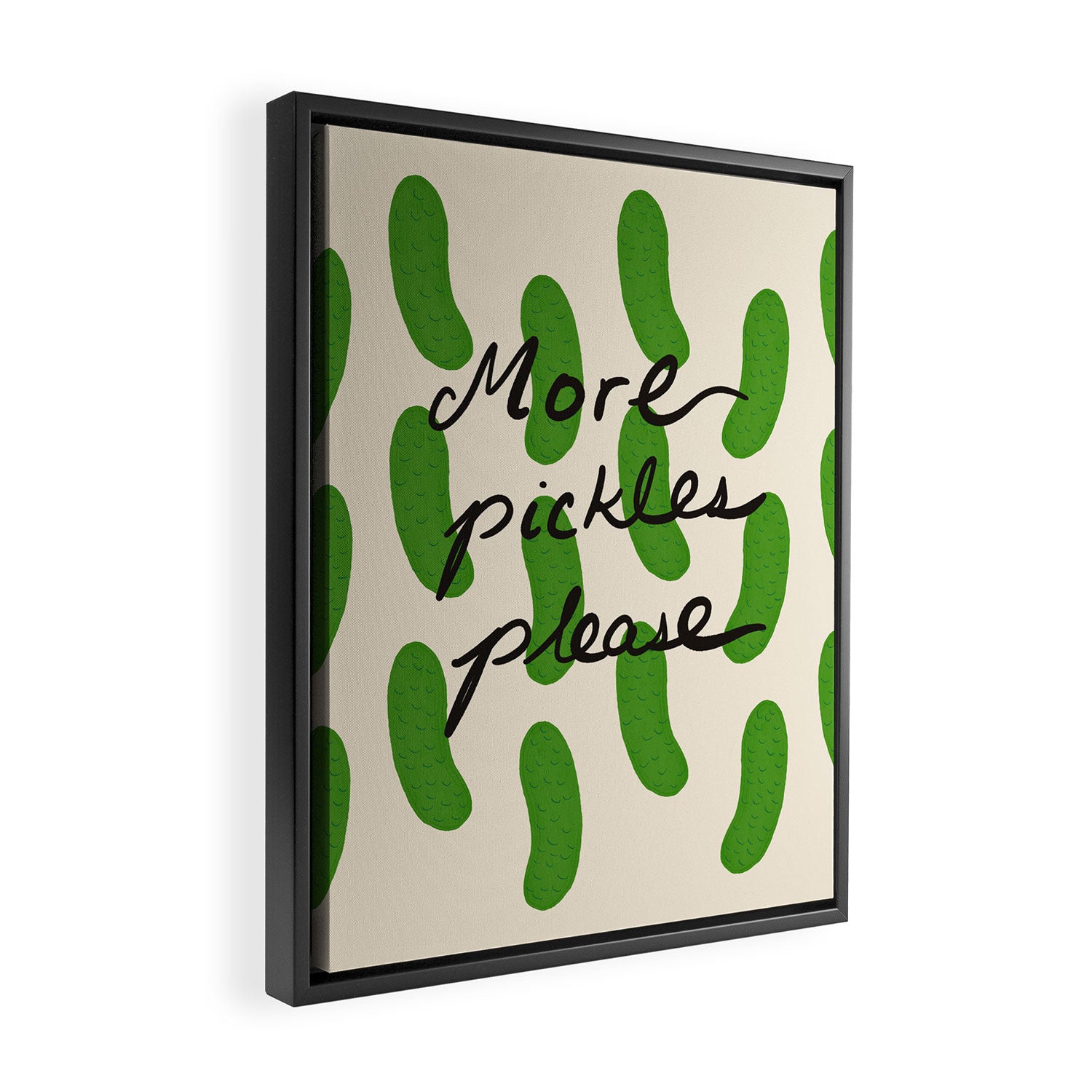 More Pickles Please Framed Canvas Print Gallery Image 2