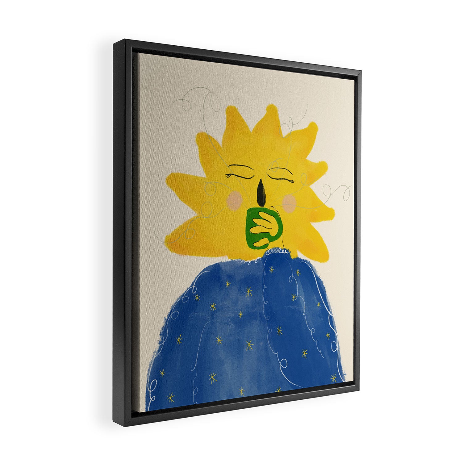 Morning Coffee Framed Canvas Print Gallery Image 2