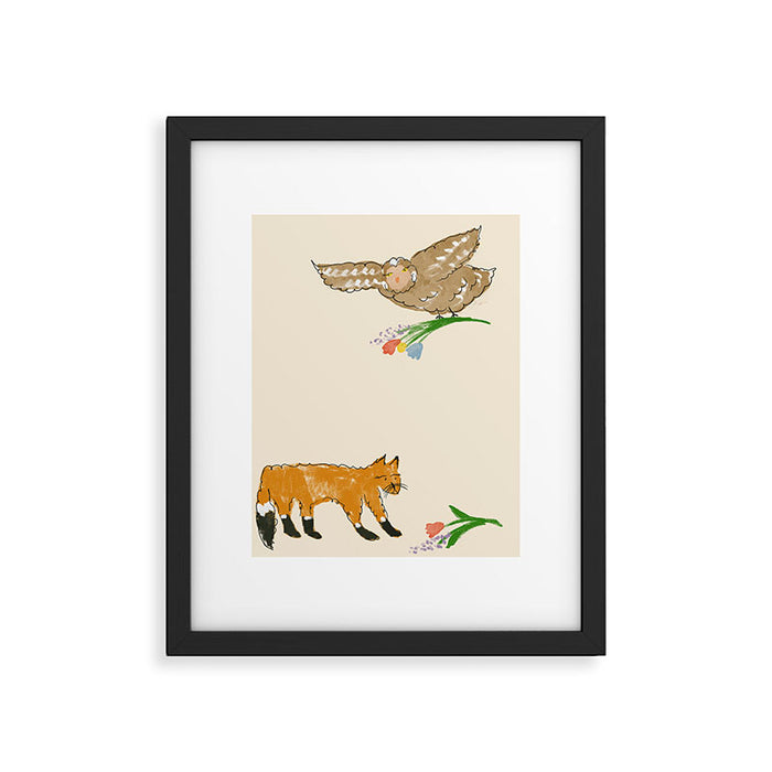 Owl & Fox Framed Art Print Gallery Image 1