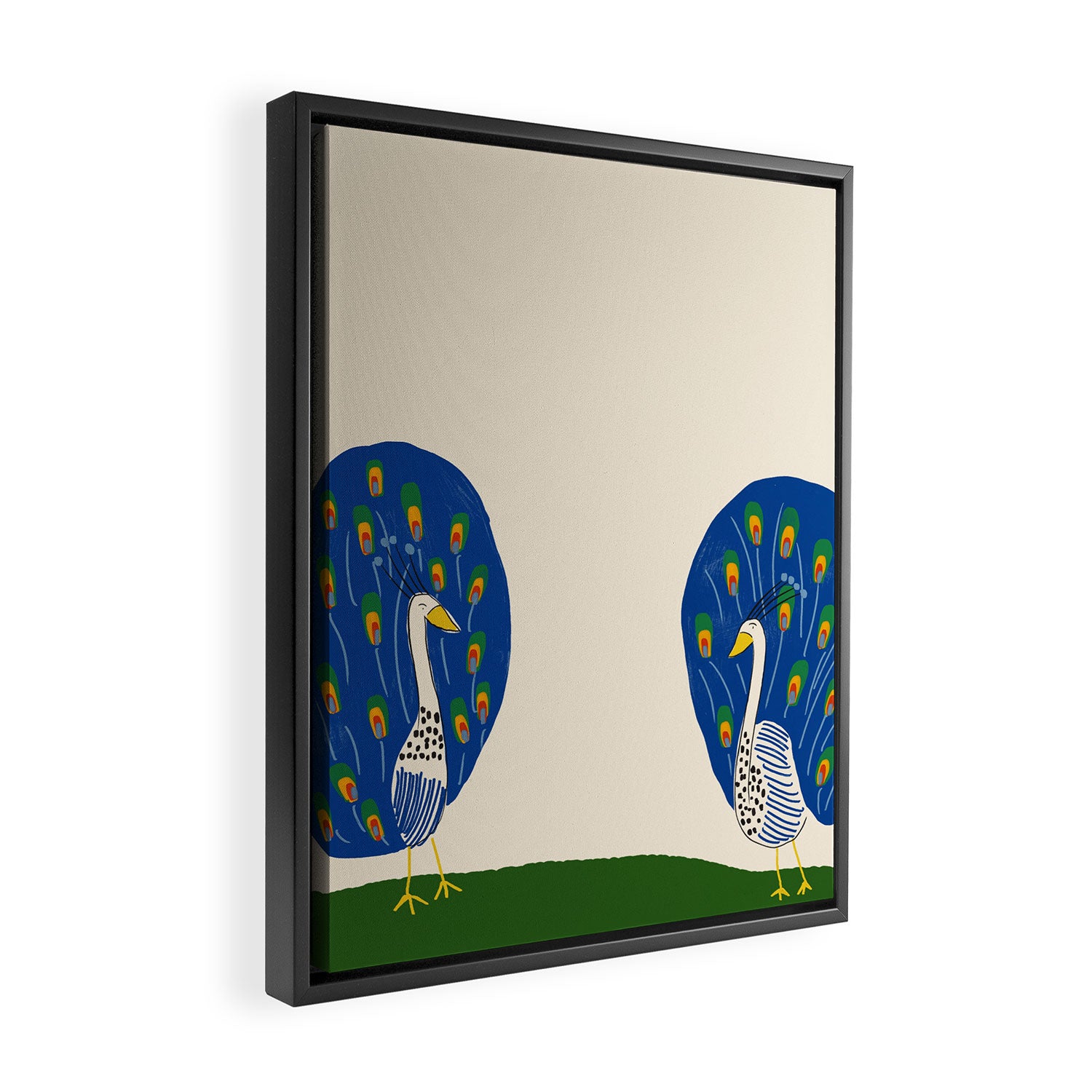 Peacocks Framed Canvas Print Gallery Image 2