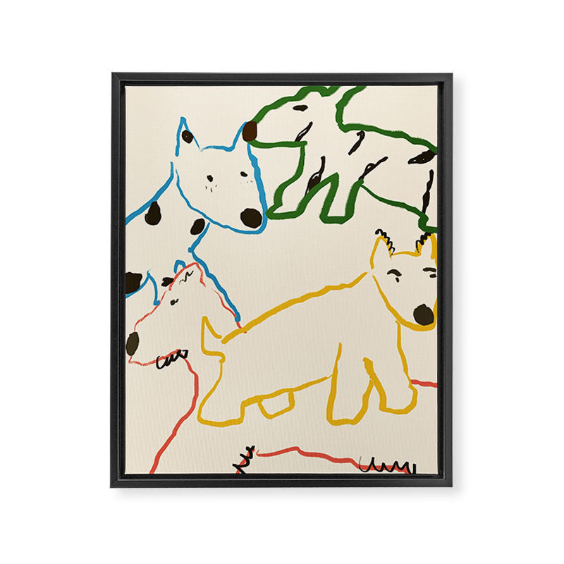 Playful Pups Framed Canvas Print Gallery Image 6