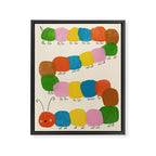 Pom Pom Caterpillar Framed Canvas Print Gallery Image 6