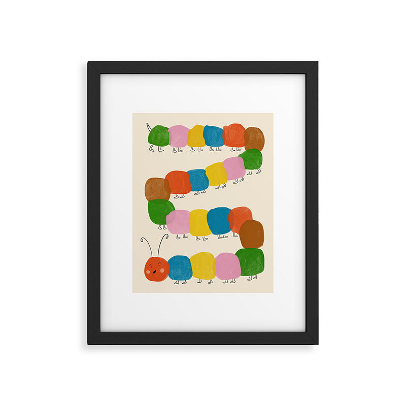 Pom Pom Caterpillar Framed Art Print Gallery Image 5