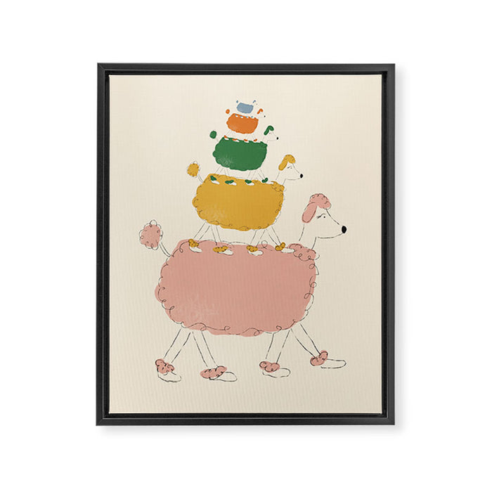 Poodles Framed Canvas Print Gallery Image 1