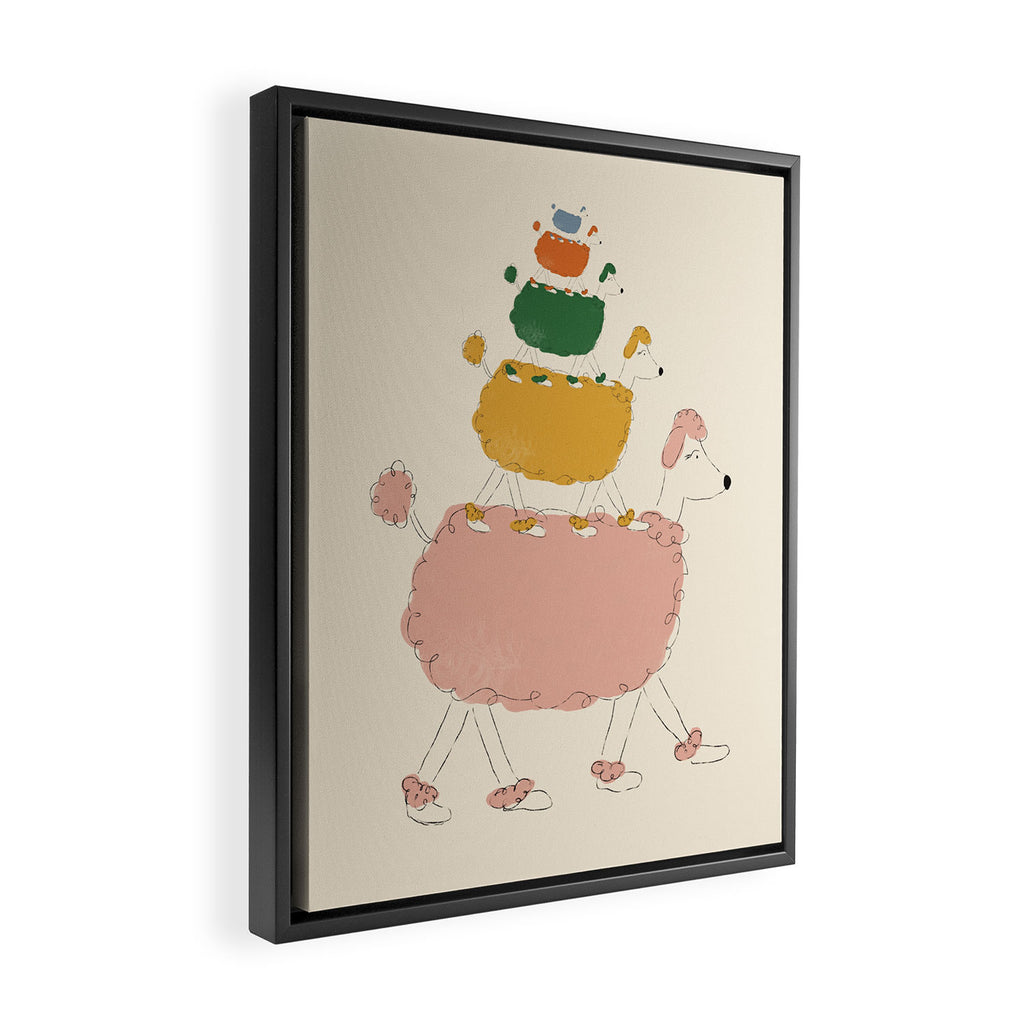 Poodles Framed Canvas Print Gallery Image 2