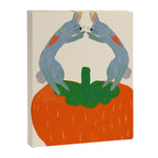 Rabbits & Strawberry Canvas Print Gallery Image 6