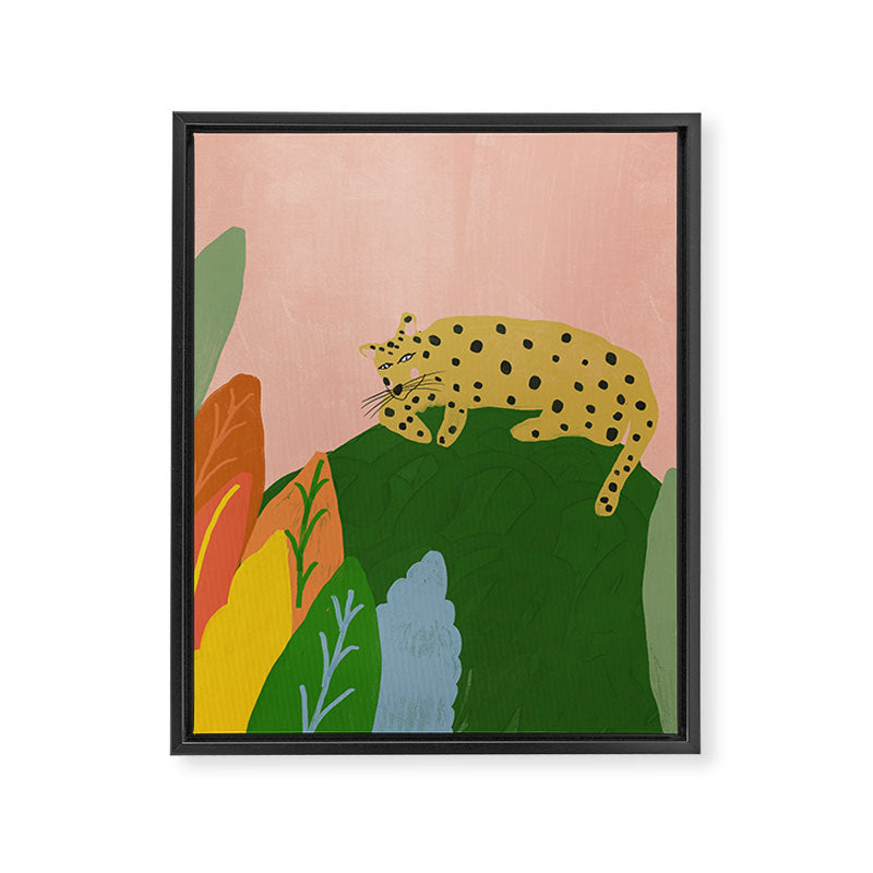 Resting Leopard Framed Canvas Print Gallery Image 6