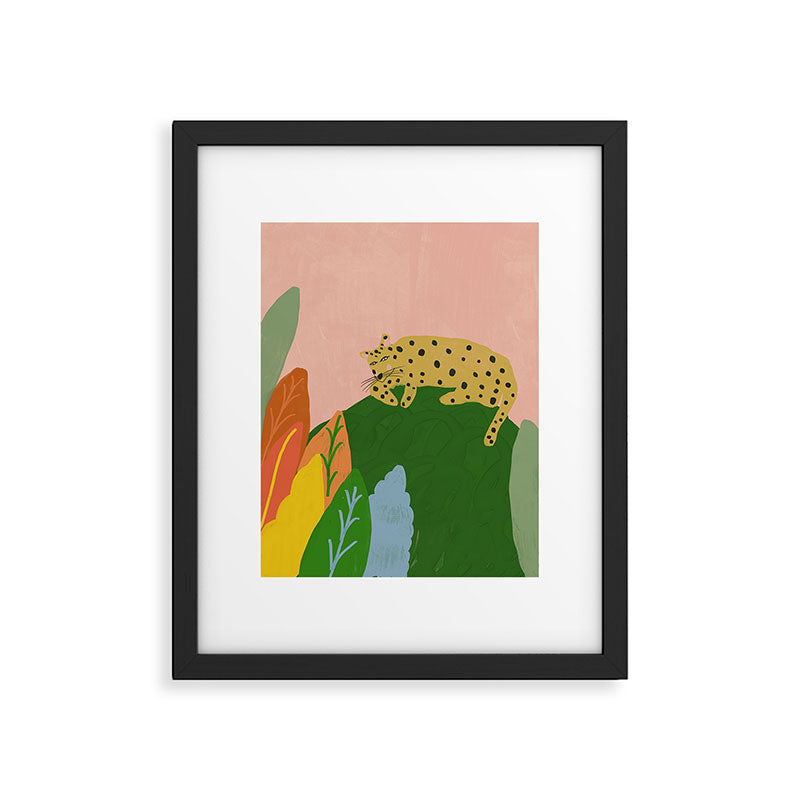 Resting Leopard Framed Art Print Gallery Image 5