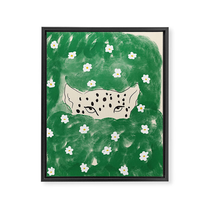Snow Leopard Framed Canvas Print Gallery Image 1