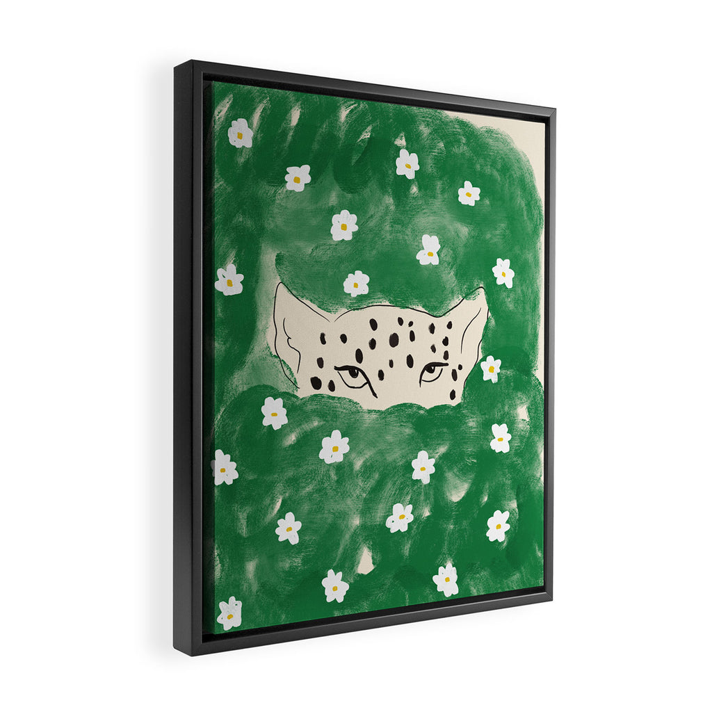 Snow Leopard Framed Canvas Print Gallery Image 2