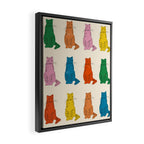 Snow Leopard in Color Framed Canvas Print Gallery Image 2
