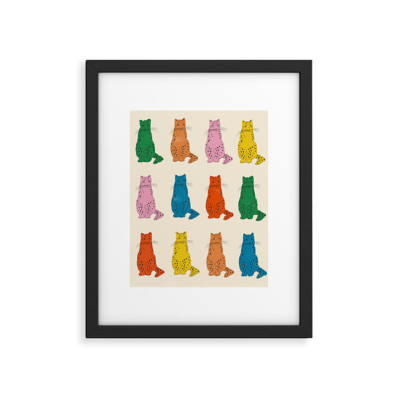 Snow Leopard in Color Framed Art Print Gallery Image 5
