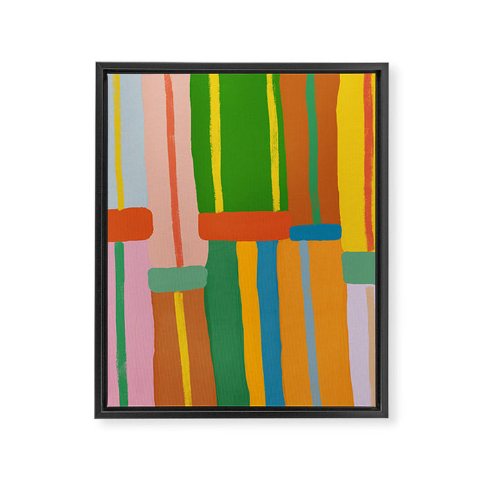 Stripes Framed Canvas Print Gallery Image 1
