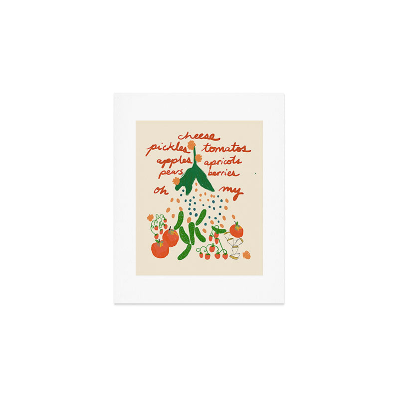 Veggies and Fruits Oh My Art Print Gallery Image 1