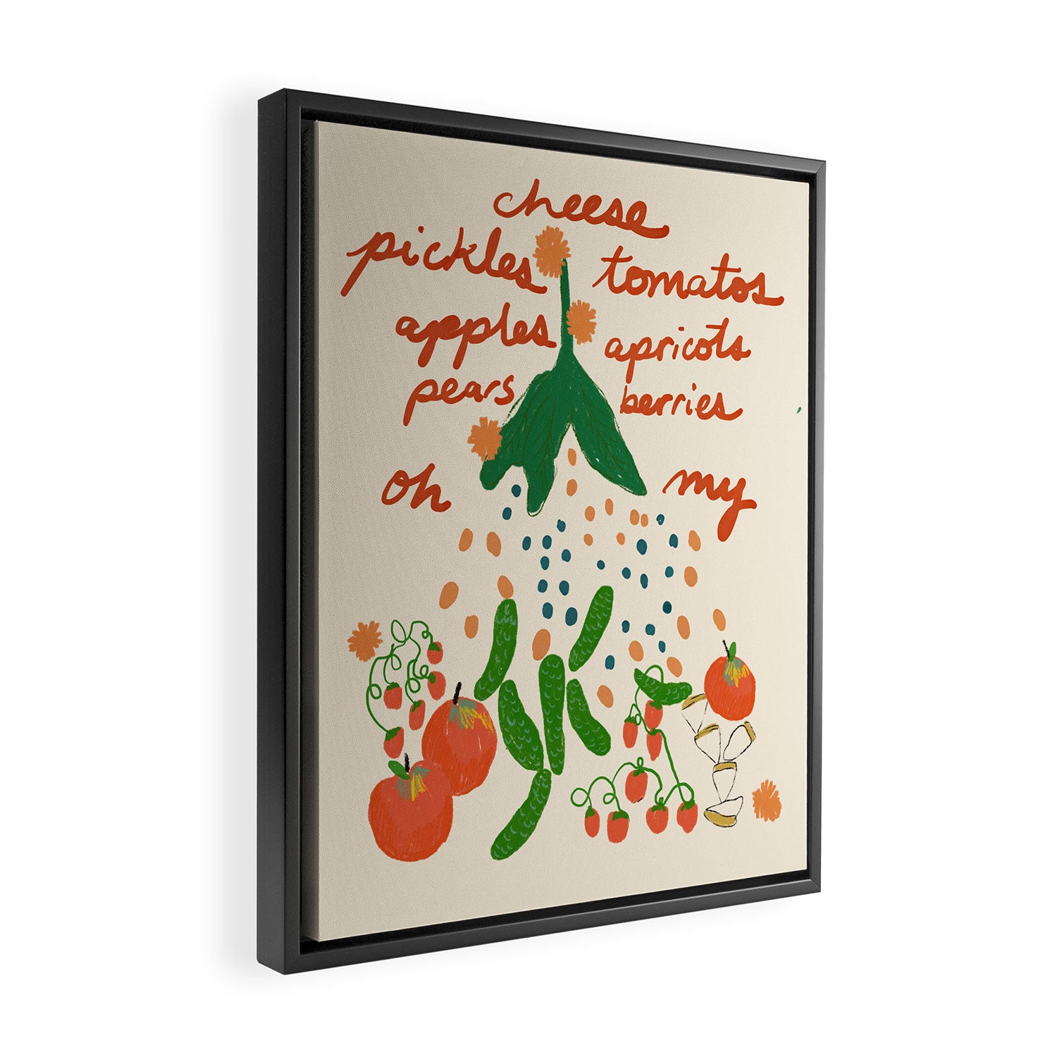 Veggies and Fruits Oh My Framed Canvas Print Gallery Image 2