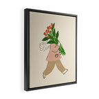Walking with Roses Framed Canvas Print Gallery Image 2