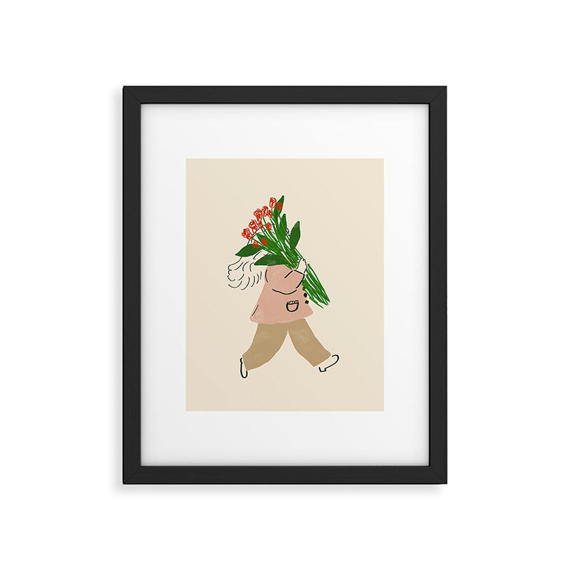 Walking with Roses Framed Art Print Gallery Image 5