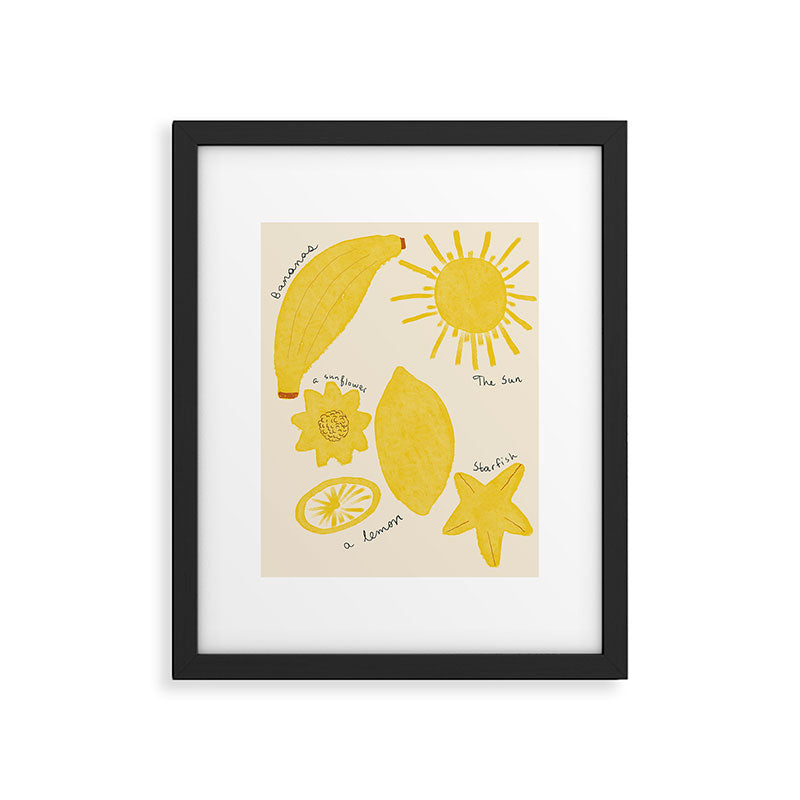 Yellows Framed Art Print Gallery Image 4