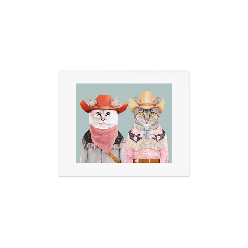 Cowboy Cats Art Print