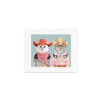 Cowboy Cats Art Print Gallery Image 1