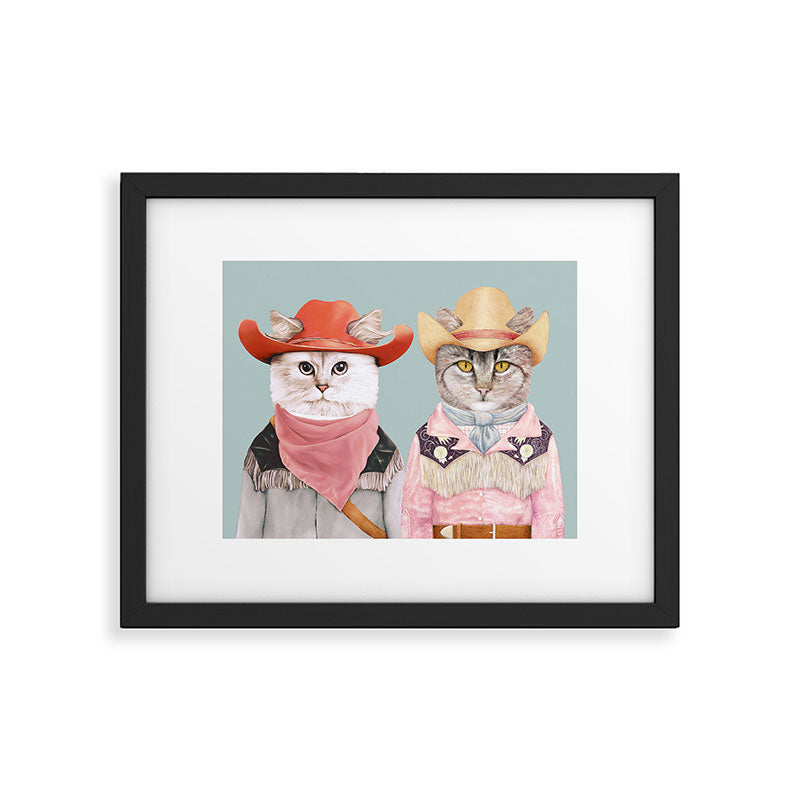 Cowboy Cats Framed Art Print Gallery Image 5