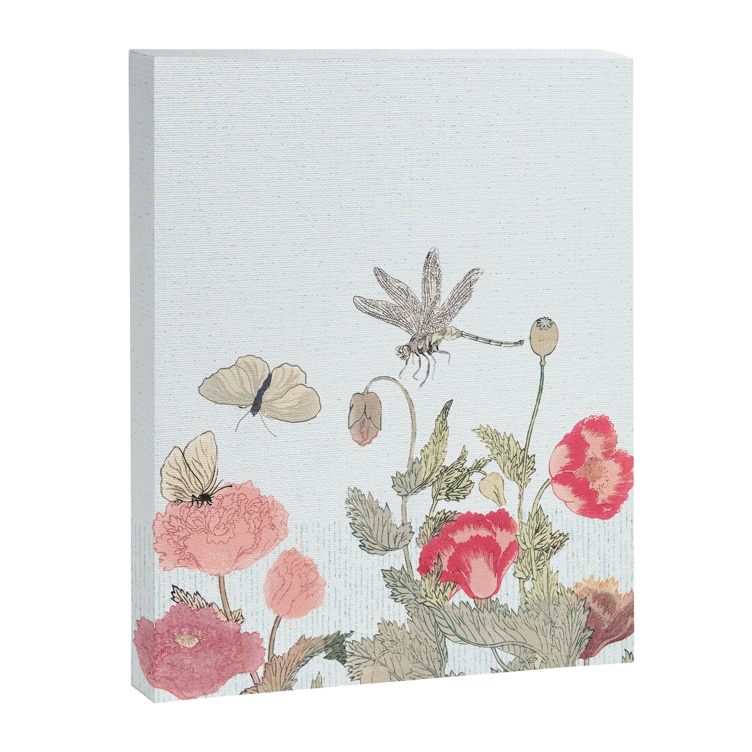Butterflies, Dragonfly and  flowers Canvas Print Gallery Image 8