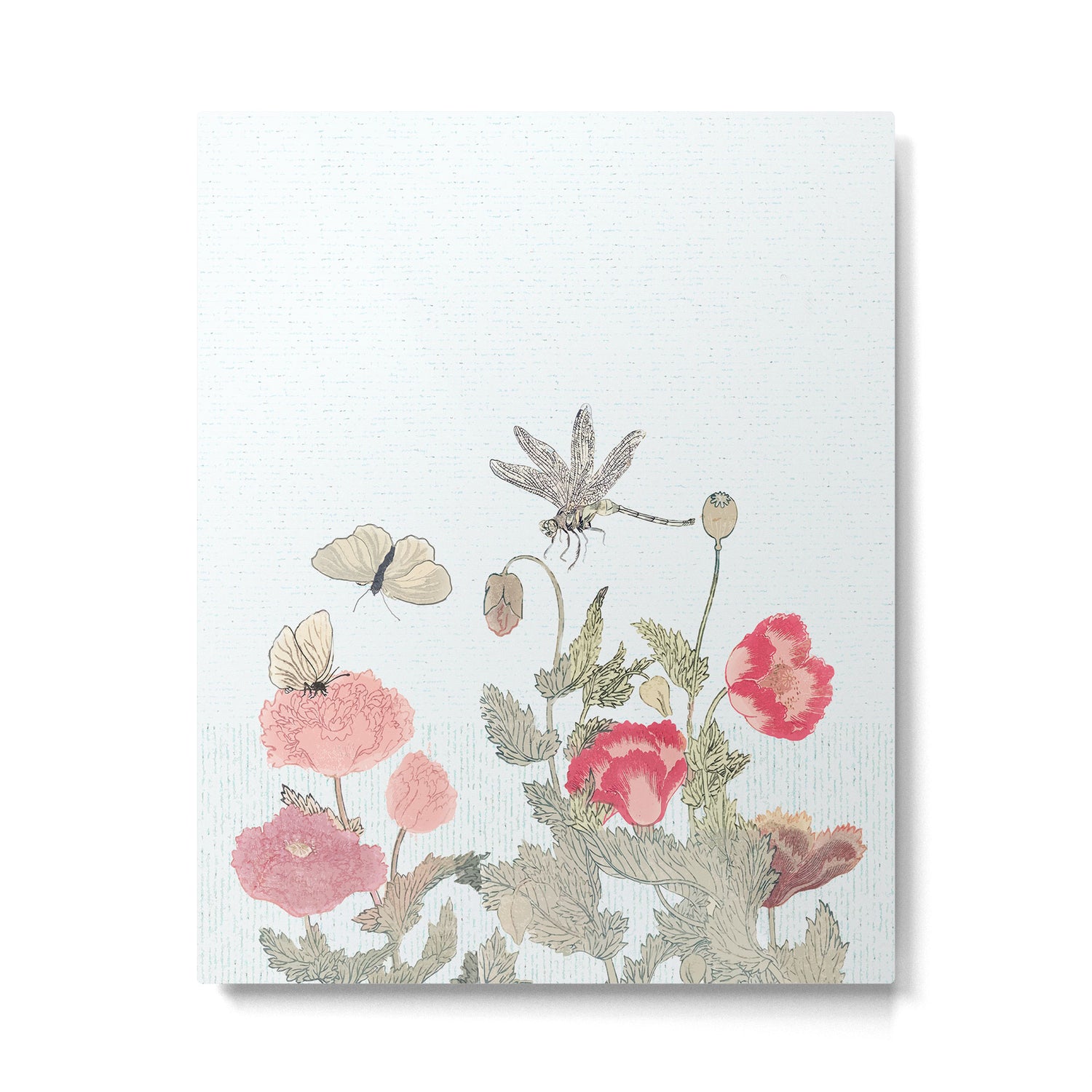 Butterflies, Dragonfly and  flowers Metal Print Gallery Image 6