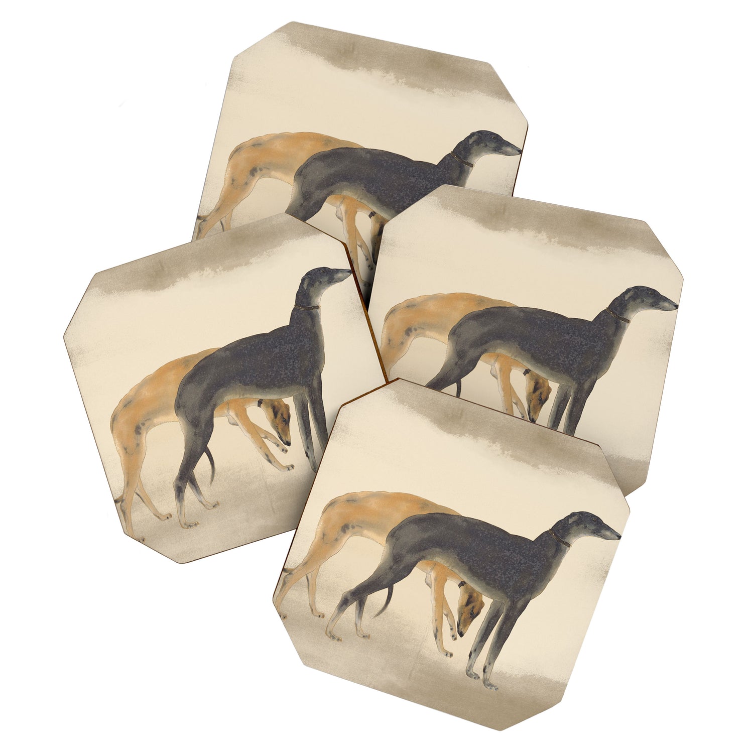 Two Sighthounds Coaster Gallery Image 1