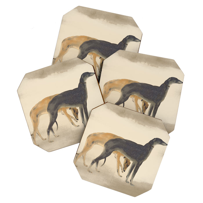 Two Sighthounds Coaster Gallery Image 1