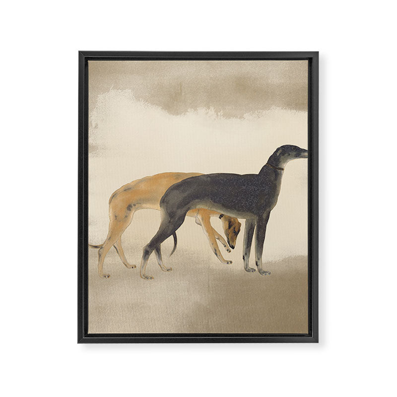 Two Sighthounds Framed Canvas Print Gallery Image 8
