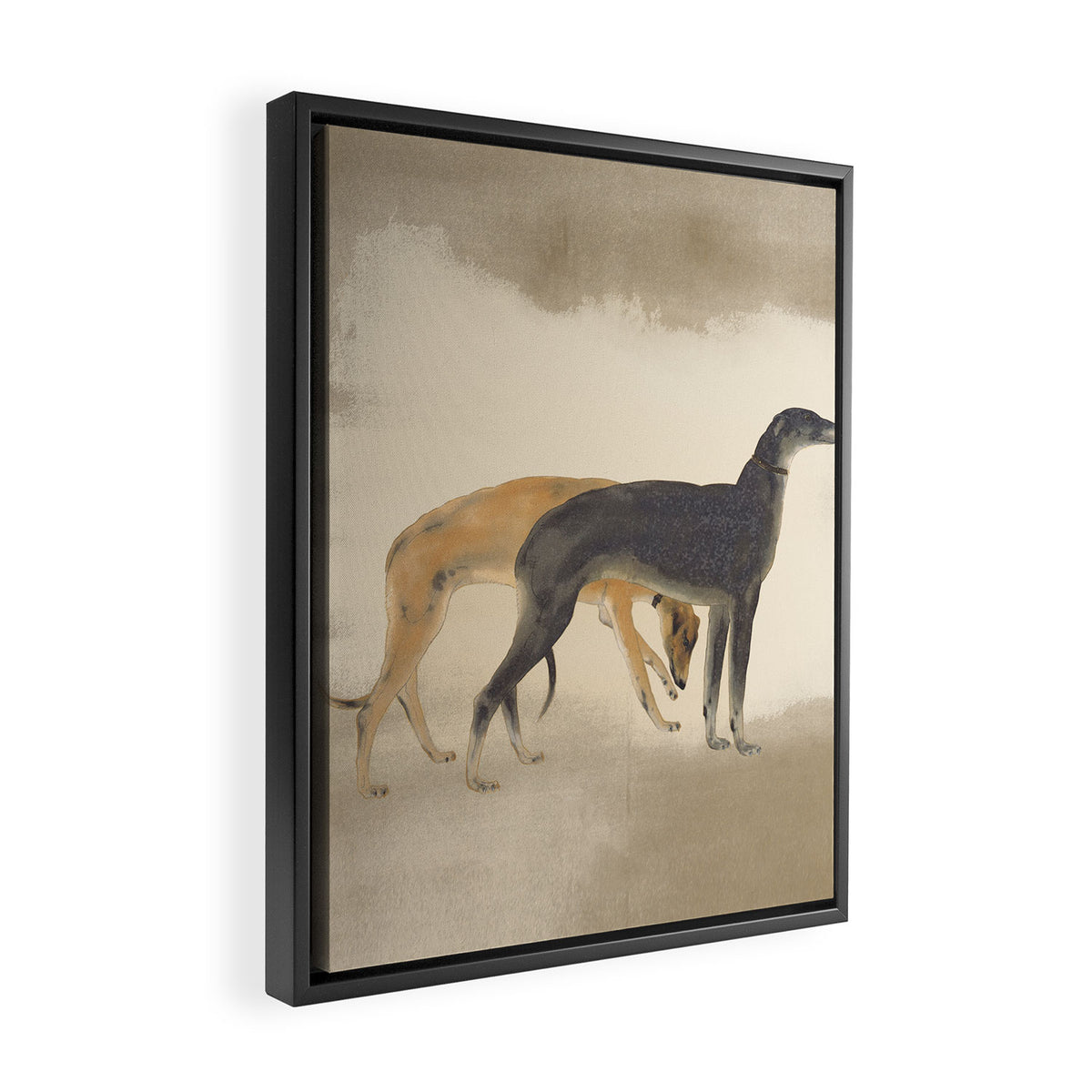Two Sighthounds Framed Canvas Print Gallery Image 2