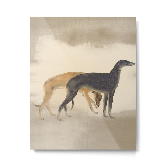 Two Sighthounds Metal Print Gallery Image 1