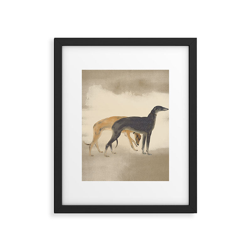 Two Sighthounds Framed Art Print Gallery Image 6