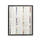 Werner's nomenclature of colour Version II Framed Canvas Print Gallery Image 8