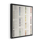Werner's nomenclature of colour Version II Framed Canvas Print Gallery Image 2