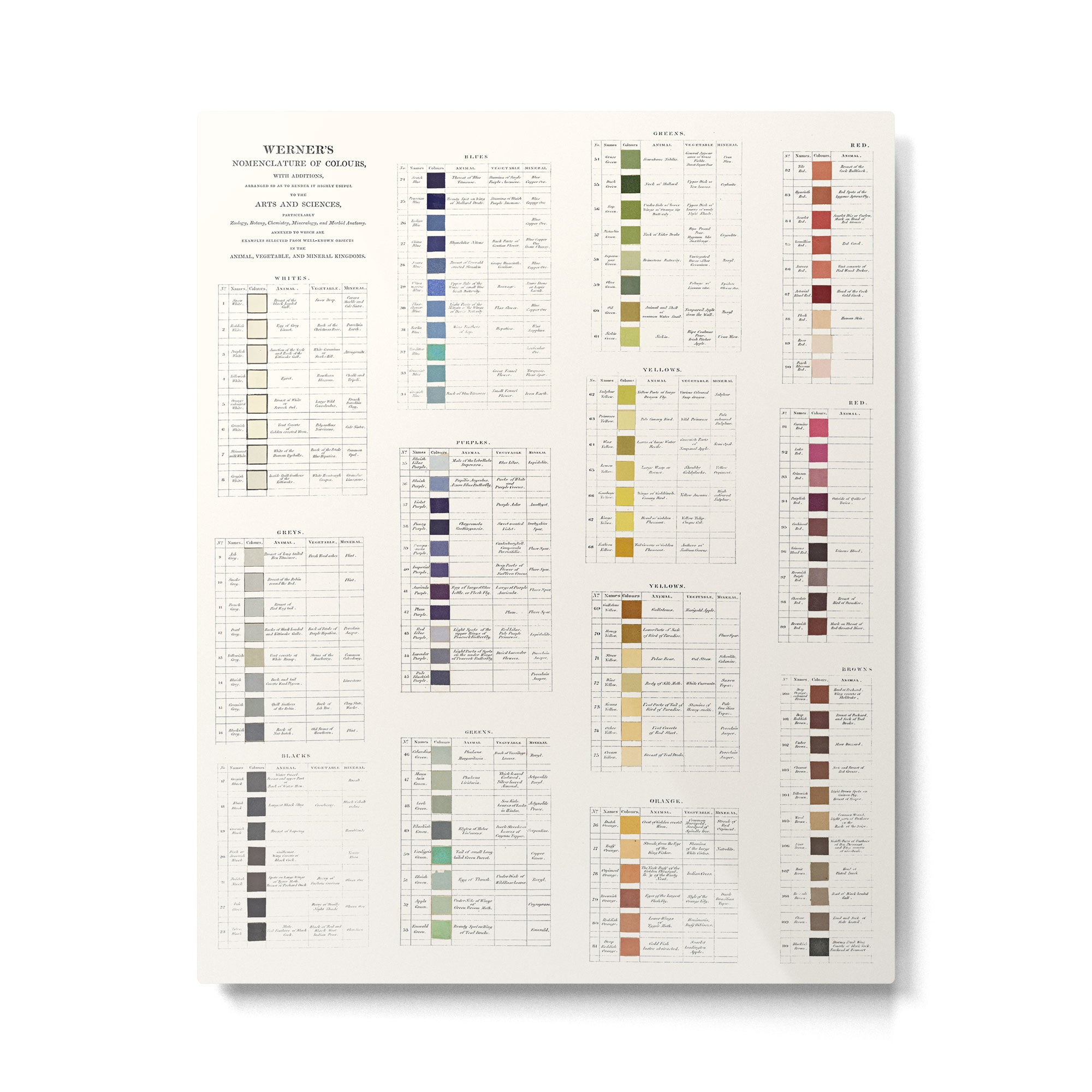 Werner's nomenclature of colour Version II Metal Print Gallery Image 6