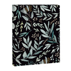 Black Eucalyptus Leaves Pattern Canvas Print Gallery Image 8
