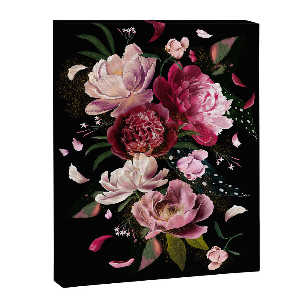 Black Peonies Explosion Canvas Print Gallery Image 6