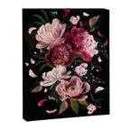 Black Peonies Explosion Canvas Print Gallery Image 6