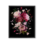 Black Peonies Explosion Framed Canvas Print Gallery Image 6