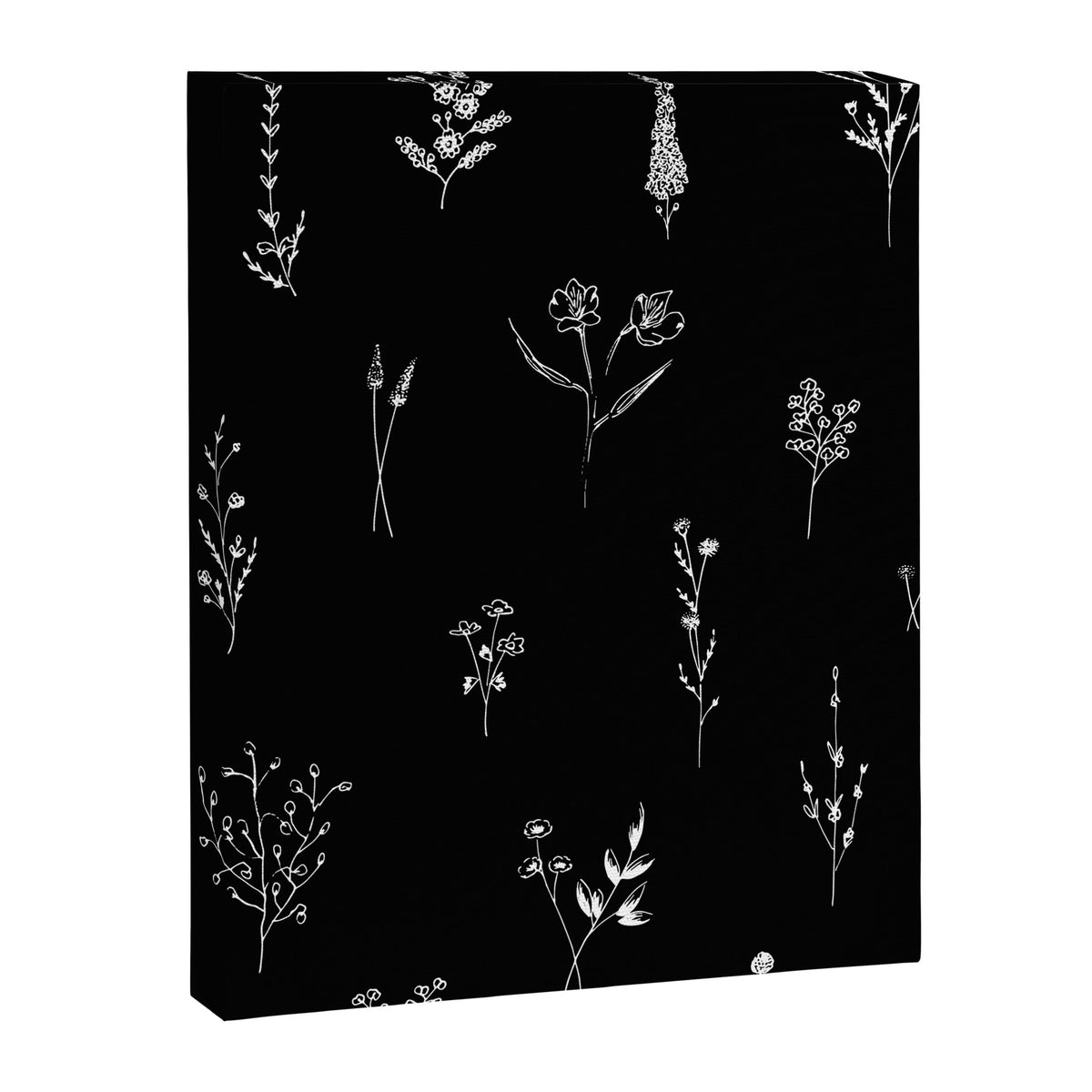 Black wildflowers Big Canvas Print Gallery Image 8