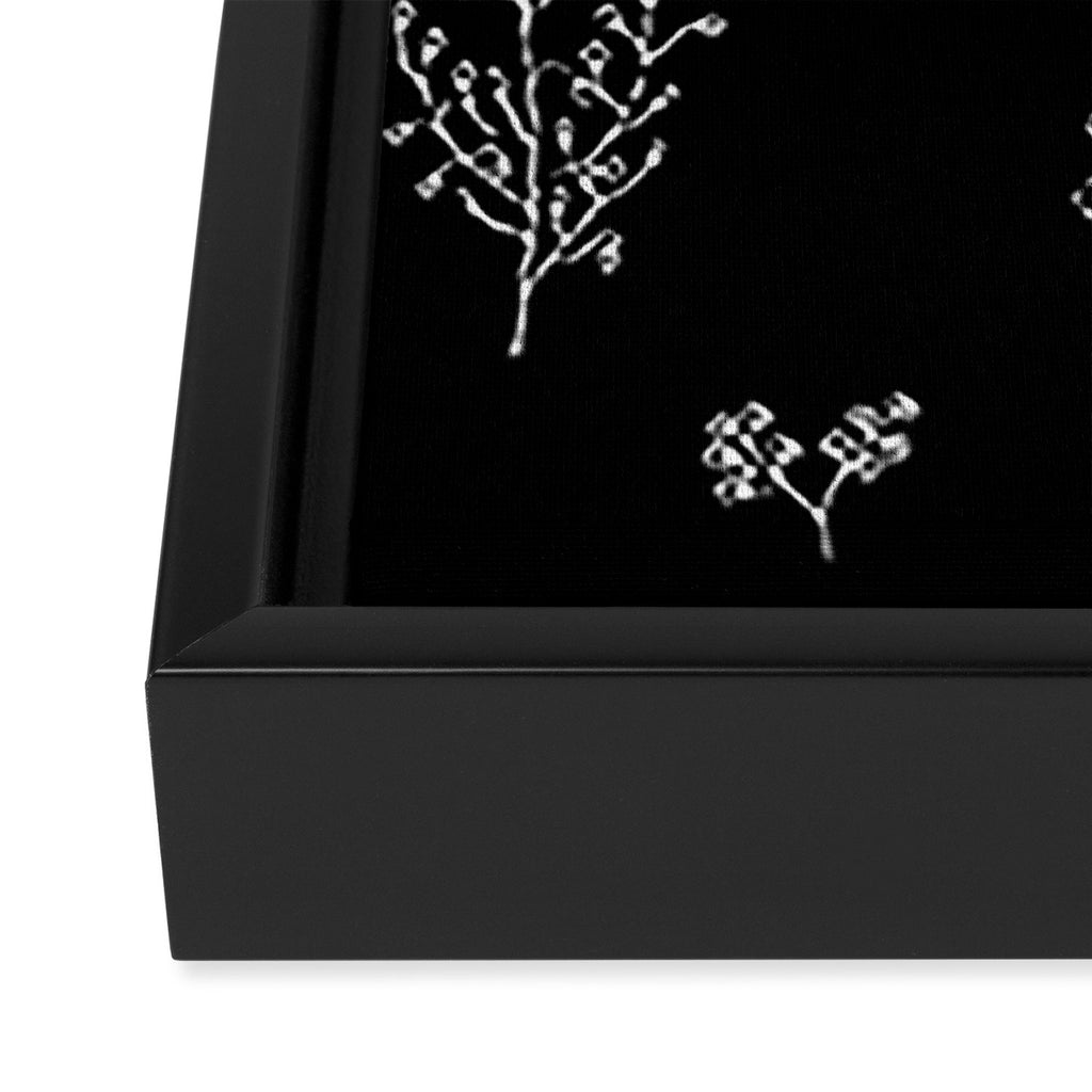 Black wildflowers Big Framed Canvas Print Gallery Image 3