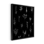 Black wildflowers Big Framed Canvas Print Gallery Image 2