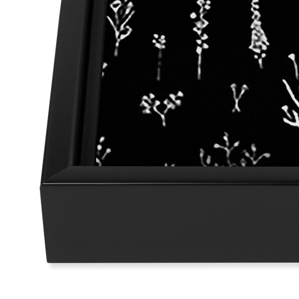 Black wildflowers Framed Canvas Print Gallery Image 3