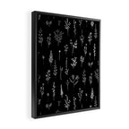 Black wildflowers Framed Canvas Print Gallery Image 2