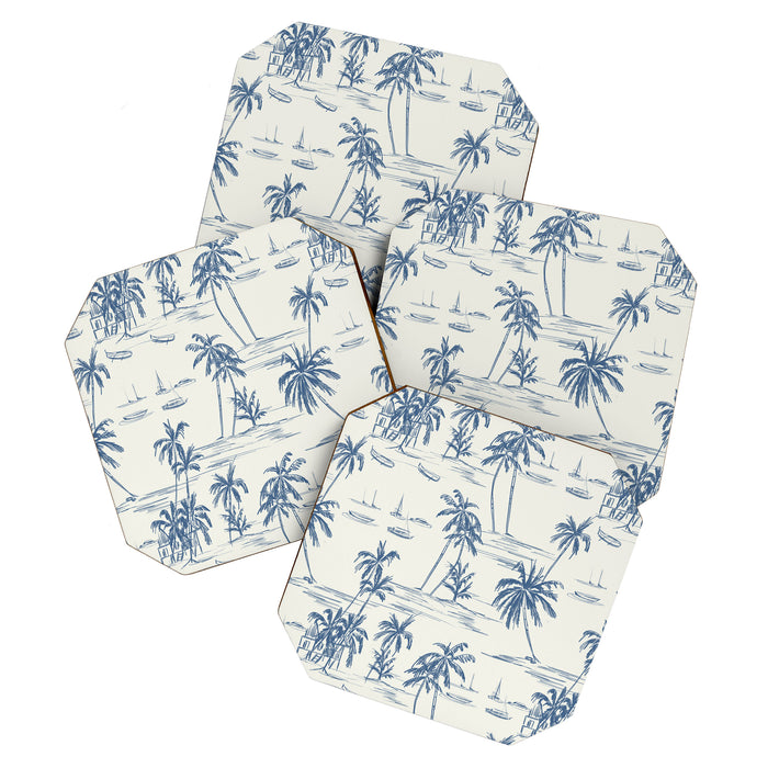 Blue Beach Pattern Coaster Gallery Image 1