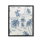 Blue Beach Pattern Framed Canvas Print Gallery Image 8